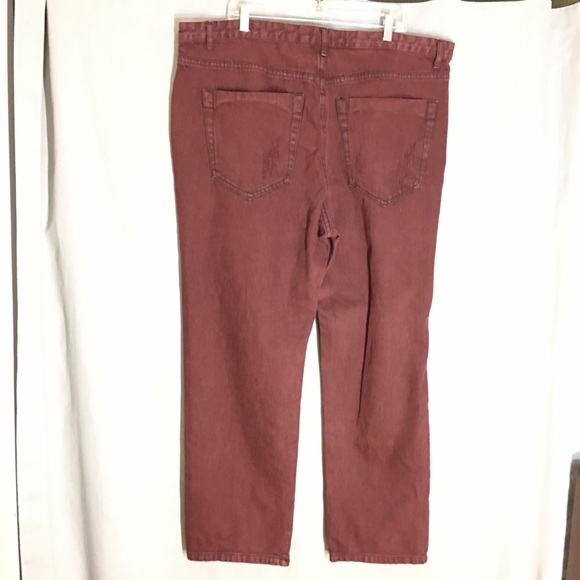 Alice & You Burgundy Destroyed High Rise Jeans 22 - Picture 6 of 11